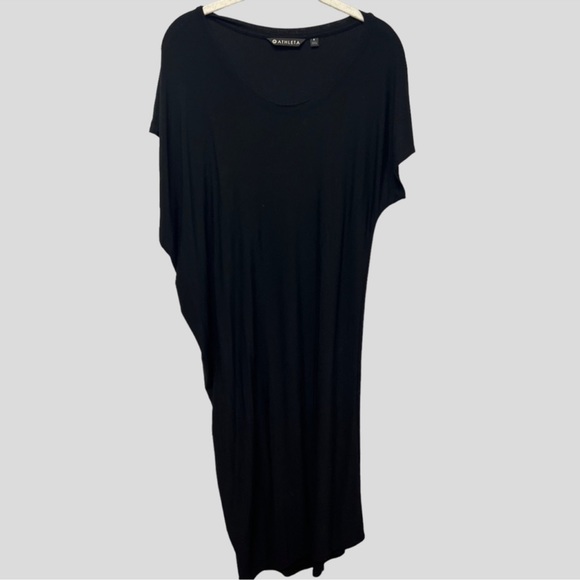 Athleta Draped Crew Dress - size XS Black color - Picture 5 of 12